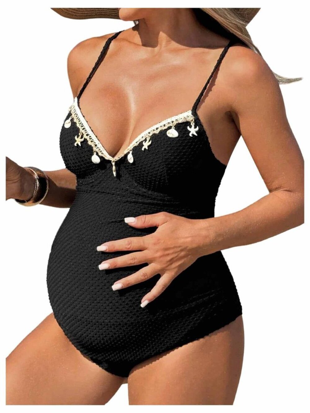 Maternity One Piece Swimsuits SIZE MEDIUM  USED N7590